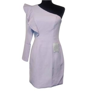 Chi Chi London Women's Lilac One-Shoulder Mini Dress Size 4 NWT
